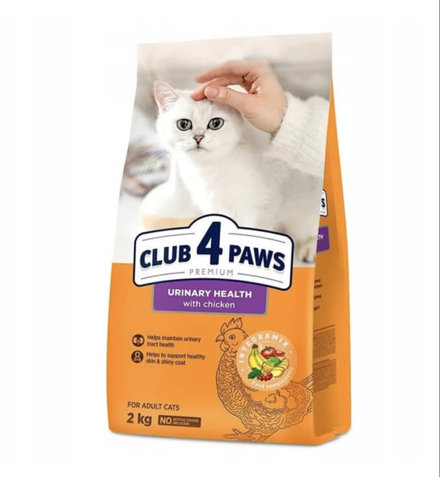 Club 4 Paws URINARY Health – siydik yo‘llari salomatligi uchun quruq ozuqa katta mushuklar uchun