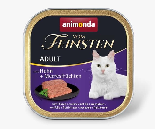 Vom Feinsten Cat Adult tovuq va dengiz mahsulotli nam ovqat, 100 g