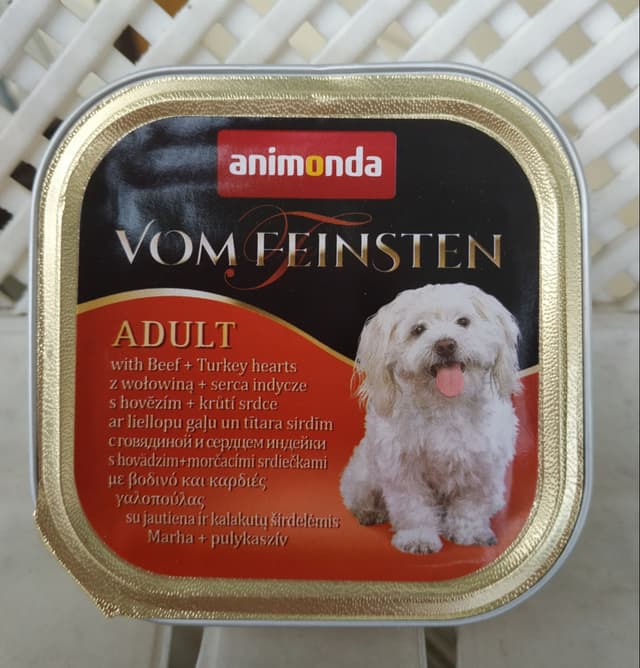 ANIMONDA DOG — kuchukchalar uchun oziq "Vom Feinsten Junior", mol va parrandali, lamister qadoqda, 150 g