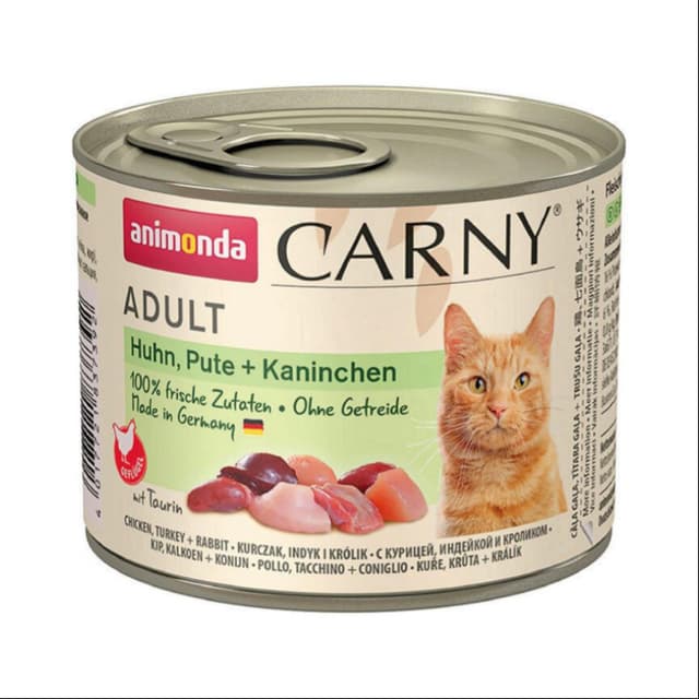 Carny Adult tovuq, kurka va quyon go‘shti bilan, nam ovqat, 200 g