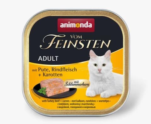 Vom Feinsten Cat Gourmet Centre Adult kurka go‘shti, mol go‘shti va sabzi bilan, 100 g