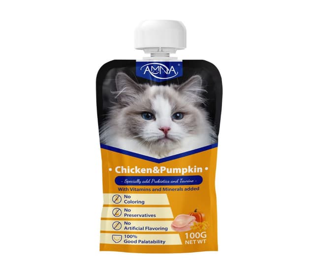 AMNA tovuq va qovoqli ho‘l ovqat, 100 g