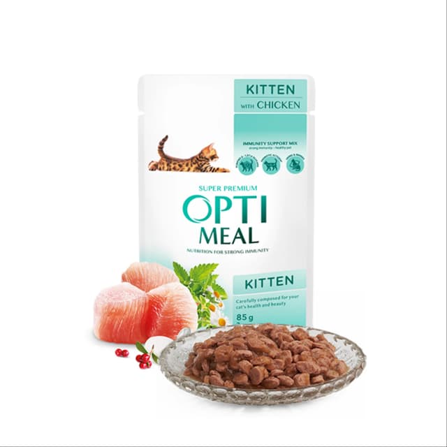 Optimeal ho‘l oziq 85g jo‘jali, mushukchalar uchun
