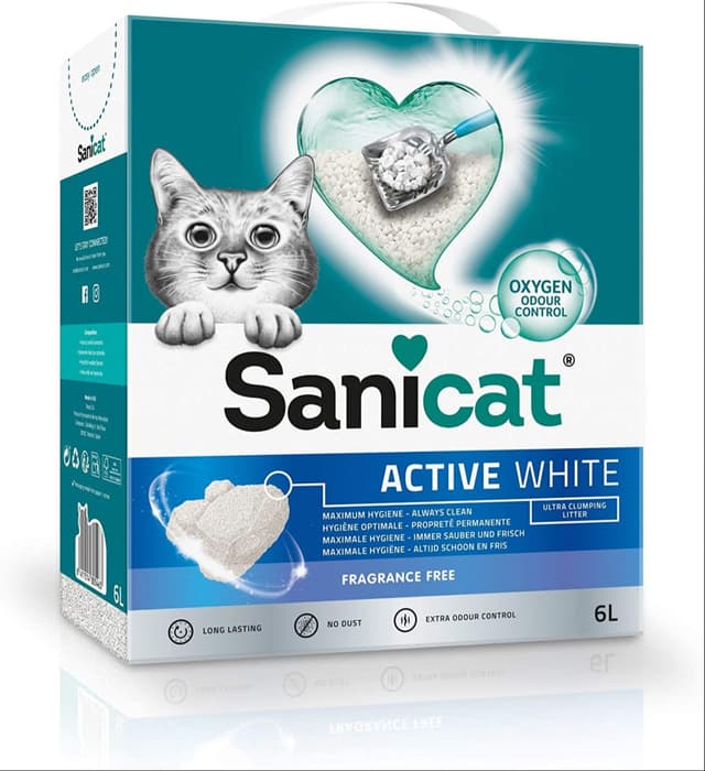 Sanicat Strong Clumps 10kg kuchli zichlashuvchi mayda donali mushuk qumi