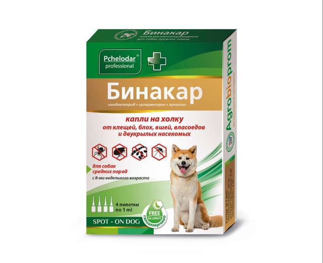 PCHELODAR BINAKAR ITLAR UCHUN TOMCHI 4 dona × 0,5ml – Mayda zotli itlar va kuchukchalar uchun bo‘yin orqasiga surtiladigan parazitlarga qarshi vosita