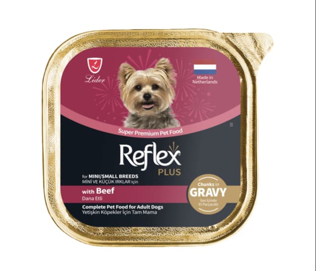 Reflex Plus Gravy – mini va kichik zotli yetuk itlar uchun to‘liq ho‘l ovqat